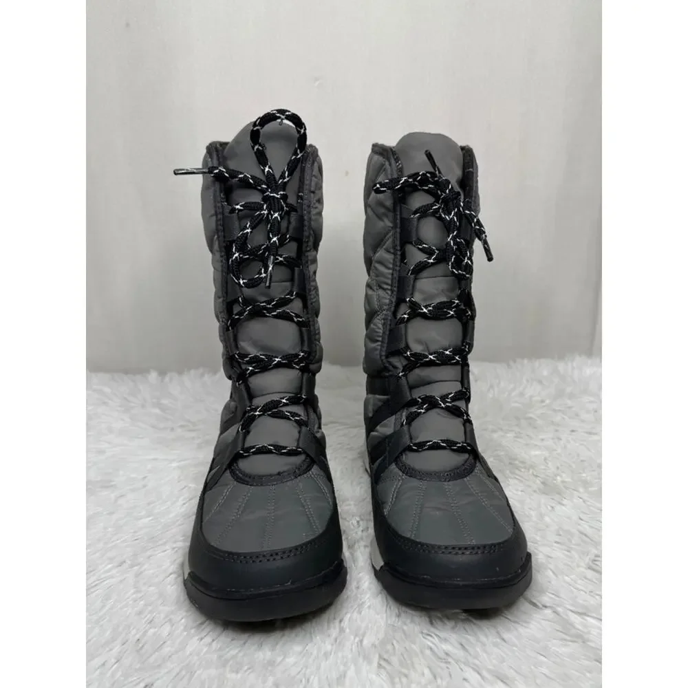 SOREL / quarry gray Whitney II tall lace waterproof snow boots / 7.5